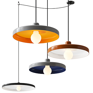 Modern Disk Pendant Lamp 3D model image 1 