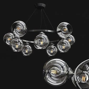 Elegant Illumination: Vitaluce Chandelier 3D model image 1 