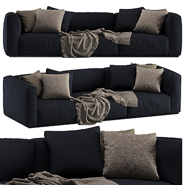 Elegant Shangai Sofa by Poliform 3D model image 1 