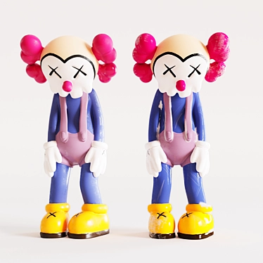 Kaws Clown Figurine: Limited Edition 3D model image 1 