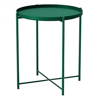 Gladom Steel Magazine Table - Colorful and Chic 3D model image 1 