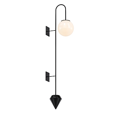 Sophisticated Plum Wall Sconce 3D model image 1 