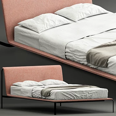 Bend Fabric Bed: Versatile Style 3D model image 1 