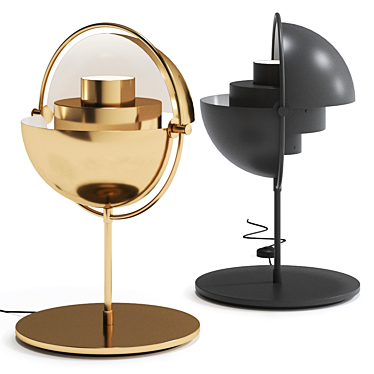 Sleek Brass Table Lamp 3D model image 1 