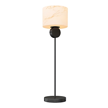Elegant Etruscan Alabaster Table Lamp 3D model image 1 