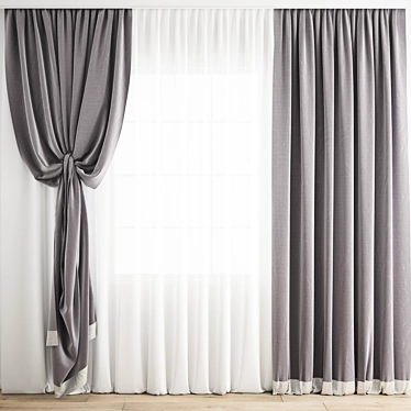 Polygonal Curtain Model: High Quality & Versatile 3D model image 1 