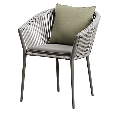 Modern Muse Outdoor Dining Chair 3D model image 1 