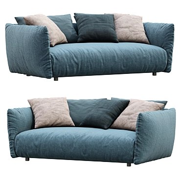 Contemporary Meridiani Scott Sofa 3D model image 1 