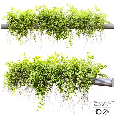 Cascade Greenery: Hanging Plant 21 3D model image 1 