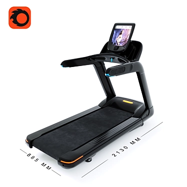 FitPro Treadmill 3D model image 1 