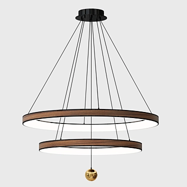 Luminous Elegance: LED Chandelier 3D model image 1 