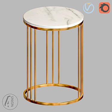 Modern Round Table with Elegant Design 3D model image 1 