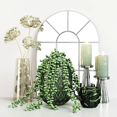 Green Vase Decorative Set