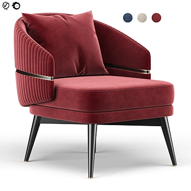 Sleek and Stylish Billy Armchair 3D model image 1 