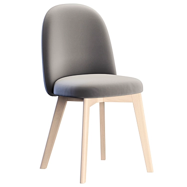 Tuka Wood Chair: Stylish and Sturdy 3D model image 1 