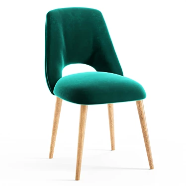 Modern Cotton Weave Dining Chair 3D model image 1 