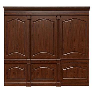 Wood Blend Panel Set 3D model image 1 