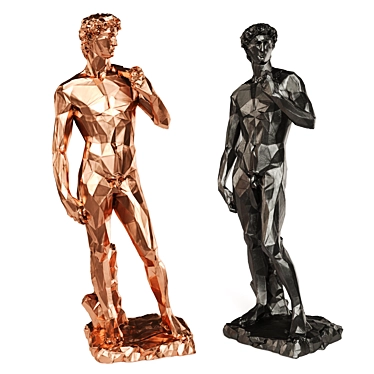 Copper Black Tall-Edged David 3D model image 1 