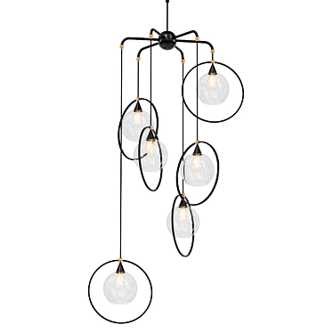 Elegant Moorsgate 6-Tier Chandelier 3D model image 1 