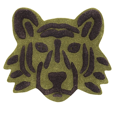 Wild Tiger Rug: Ferocious Style for Your Space 3D model image 1 