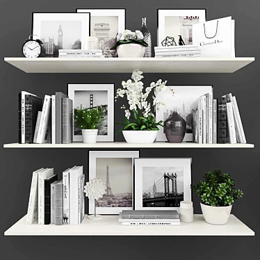 Elegant Decor Set - 73pcs 3D model image 1 