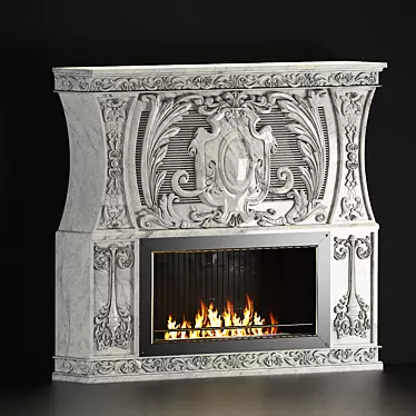 Timeless Hearth: Exquisite 3D Fireplace 3D model image 1 