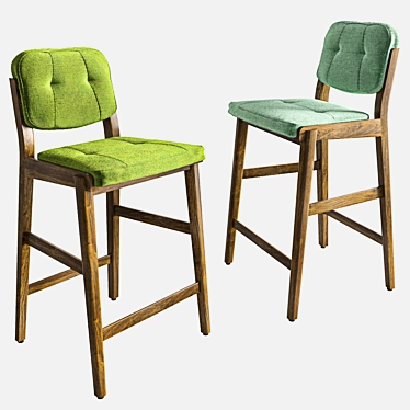 Sleek Capo Bar Stool 3D model image 1 