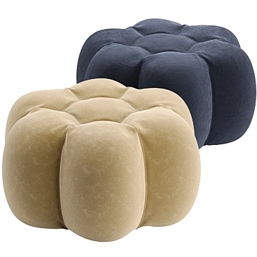Colorful Pouf Ottoman in Various Hues 3D model image 1 