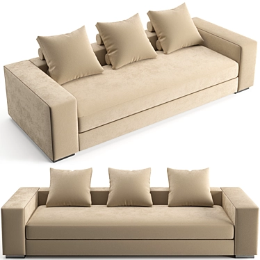 Fendi Casa One: Elegant Sofa Luxury 3D model image 1 