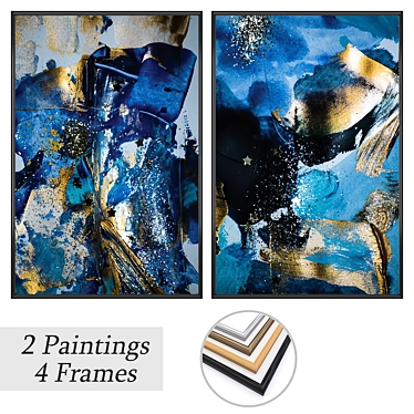 Modern Wall Art Set - No 3562 3D model image 1 