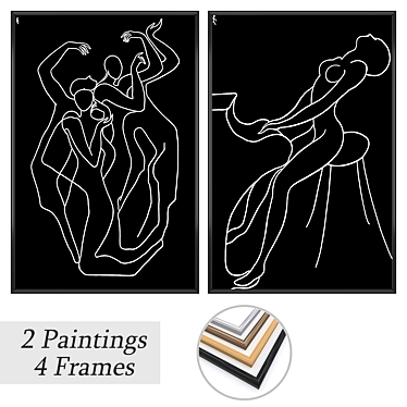 Contemporary Wall Art Set 3D model image 1 