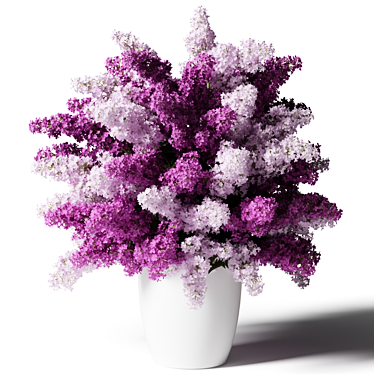 Elegant Pink and White Lilacs 3D model image 1 