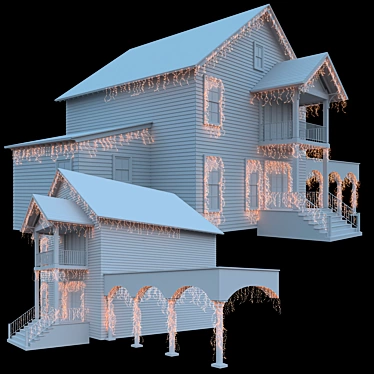 Festive Home Garland Set 3D model image 1 