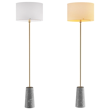 Scandinavian style floor lamp on marble base Article: kelme-fl01