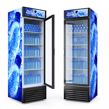 Capri 0.5 Glass Refrigerated Cabinet 3D model image 1 