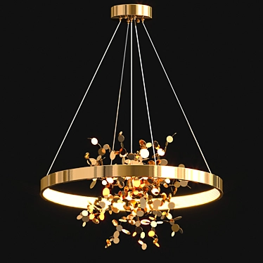 Iridescent Coin Chandelier 3D model image 1 