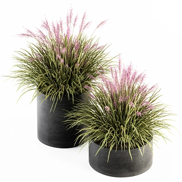 Grassy Delight: Outdoor Plant Set 3D model image 1 