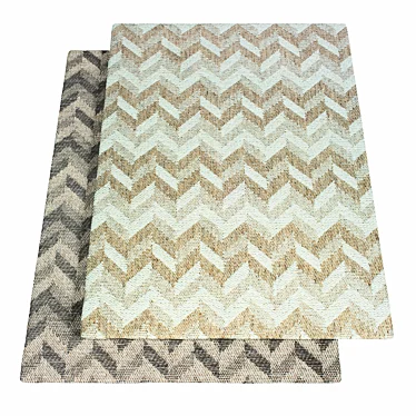 Luna Chevron Rug: Modern Style and High Quality 3D model image 1 