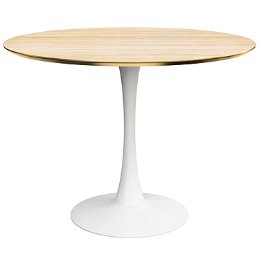 Modern Circle Dining Table 3D model image 1 