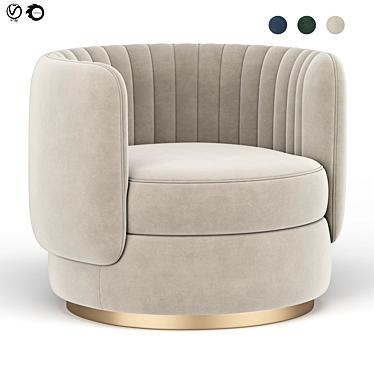 Modern Comfort: Davy Armchair 3D model image 1 