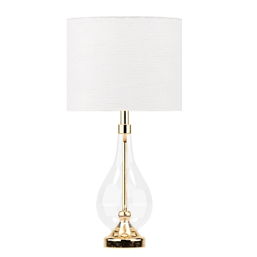 Elegant Glass Base Lamp 3D model image 1 