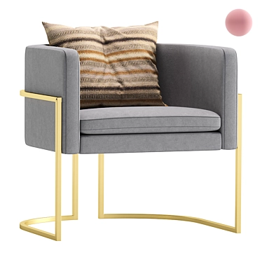 Cazarina's Las Vegas Armchair: Sleek and Stylish 3D model image 1 