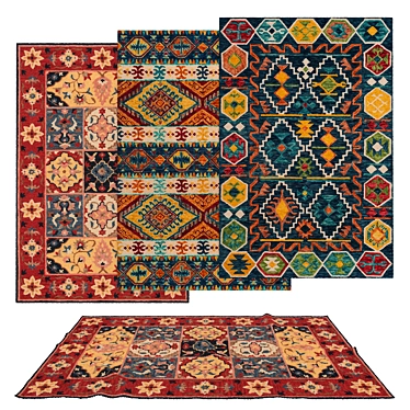 Versatile Rug Set - 6 Designs 3D model image 1 