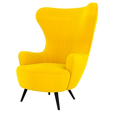 Elegant Wingback Chair: Tom Dixon 3D model image 1 