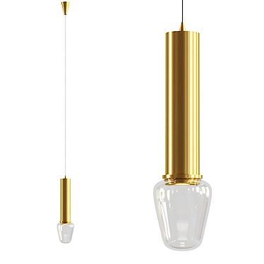 Modern Delta Pendant Light 3D model image 1 