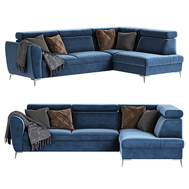 Lisma Aston: Elegant and Spacious Sofa 3D model image 1 