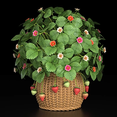 Indoor Strawberry Plant: Fresh, Tasty, and Convenient! 3D model image 1 