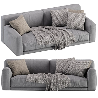 Modern Poliform Paris Seoul 2-Seat Sofa 3D model image 1 