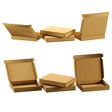 Versatile Cardboard Box Set 3D model image 1 