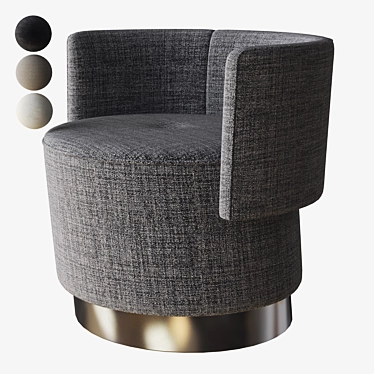 Anais Armchair: Elegant Comfort by Baxter 3D model image 1 